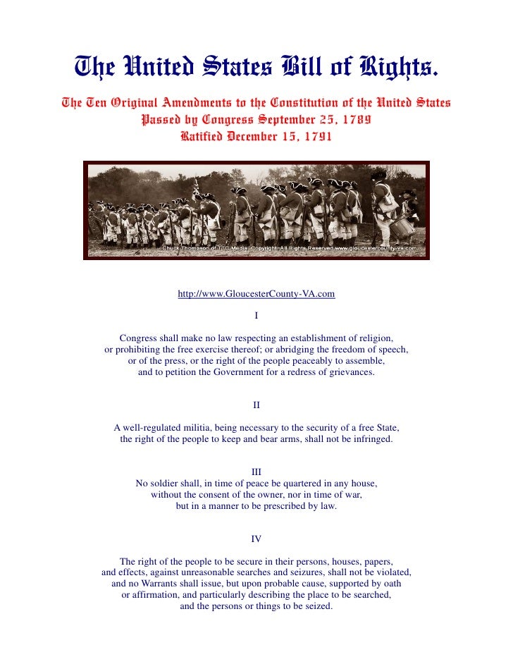 what are the names of the first ten amendments what are the names of the first ten amendments