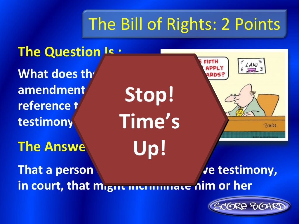 Bill of Rights Jeopardy