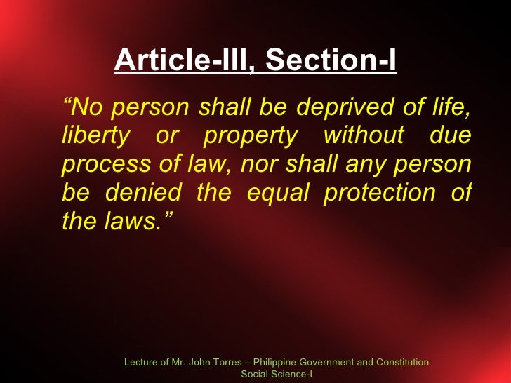 Bill of rights (lecture)
