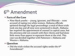 6th amendment court cases
