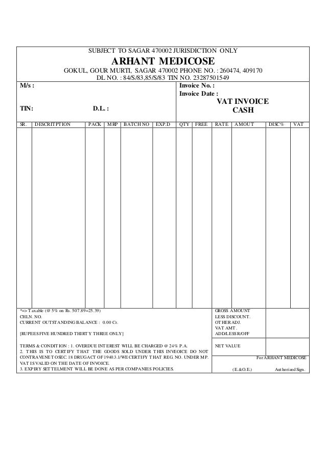 bill proforma