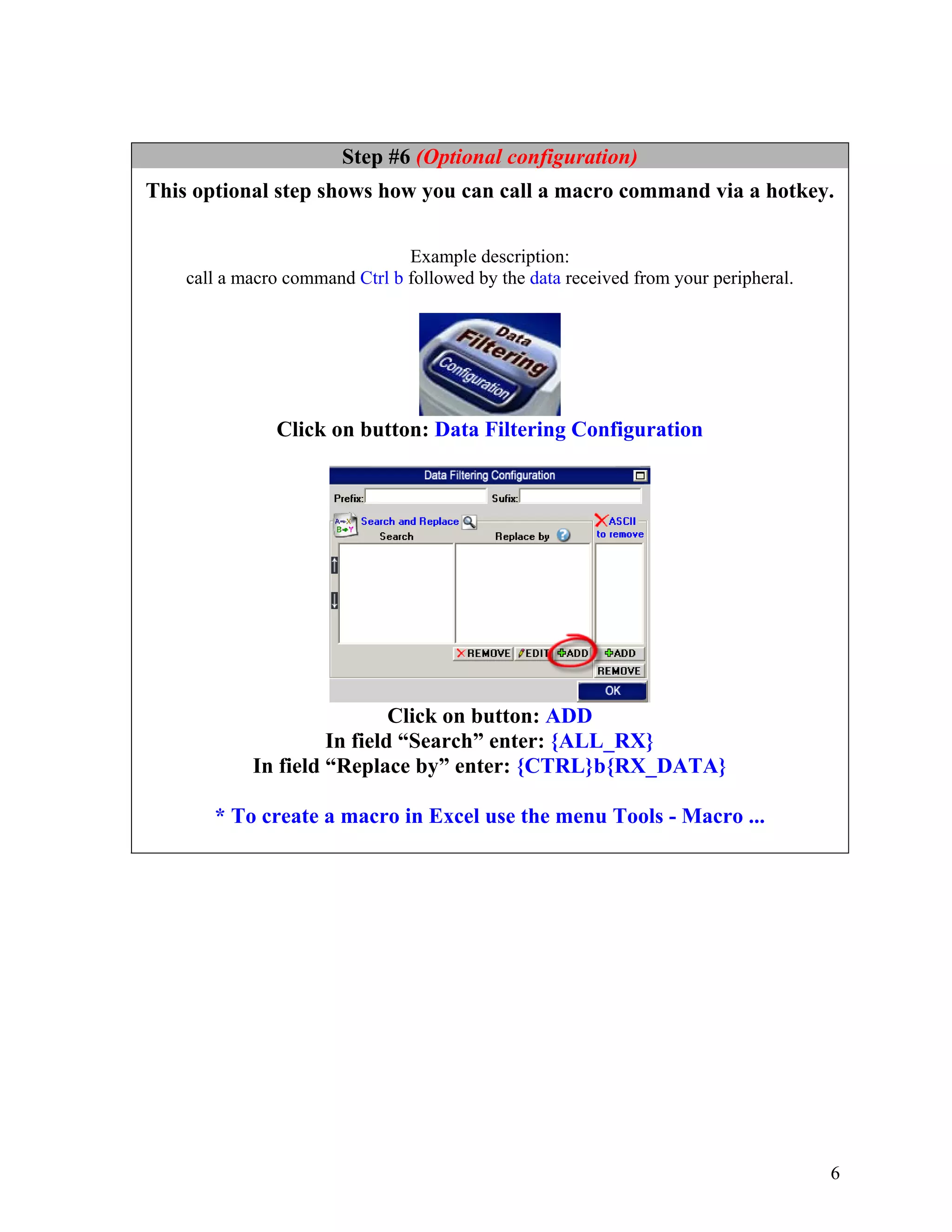 Your peripherals RS232 USB and Excel | PDF