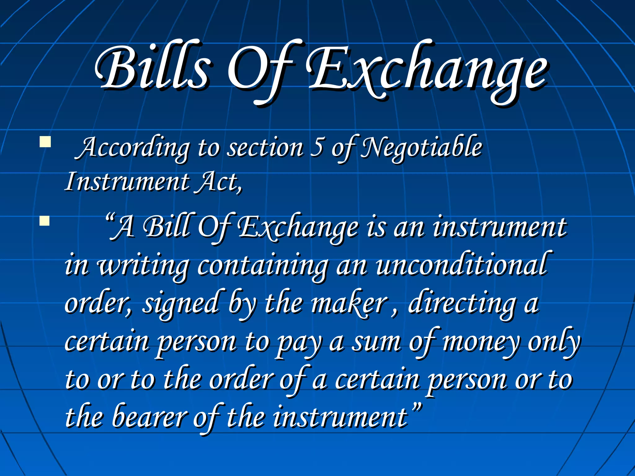 Bills of-exchange | PPT