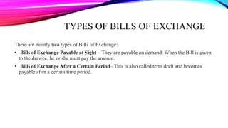 BILLS OF EXCHANGE.pptx | Credit Cards | Personal Debt