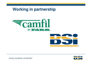 Working in partnership
 