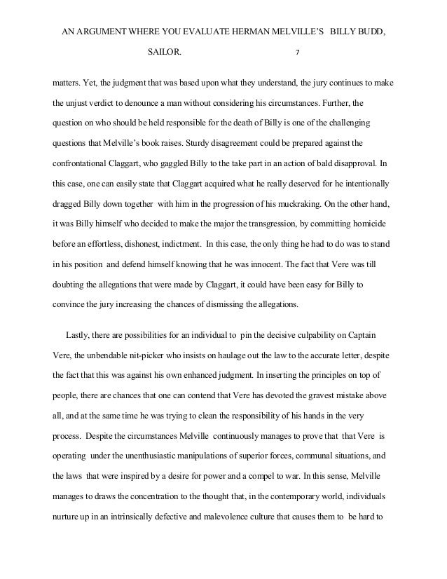 Billy Budd Analysis Revision