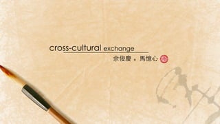 cross-cultural exchange
 