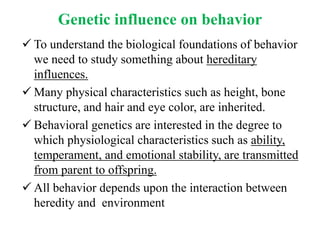 Bilogical basis of psychology | PPTX
