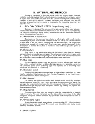Bilogy and managemnt of rice weevil | PDF