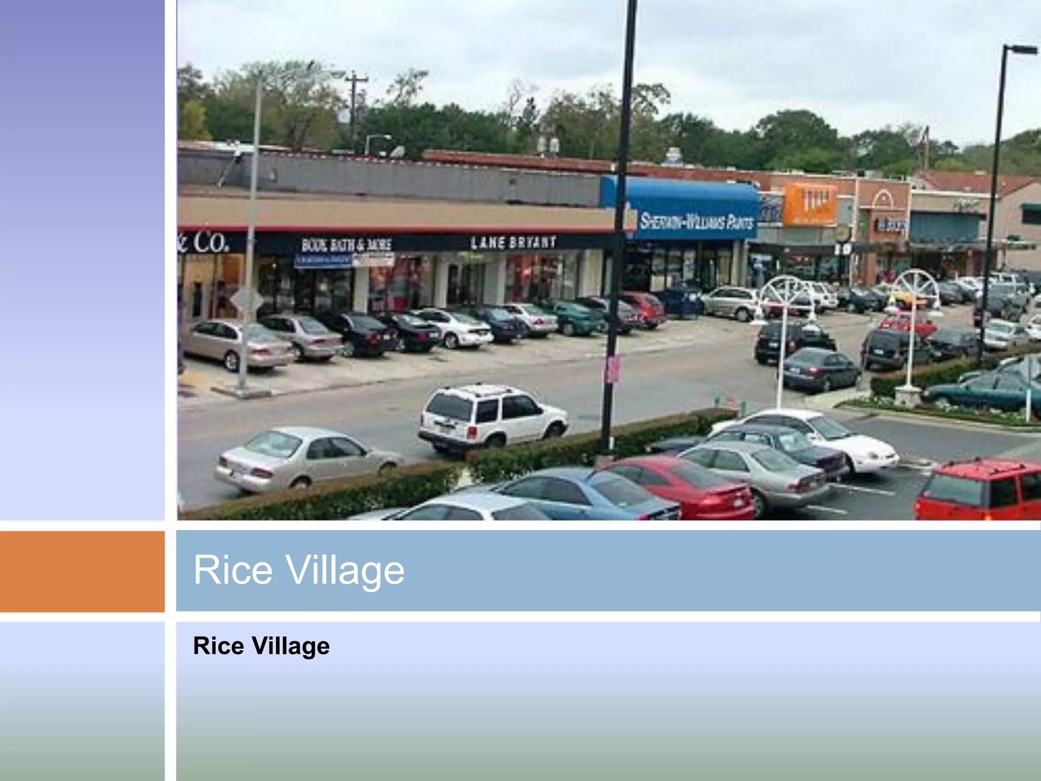 Rice Village
Rice Village
 