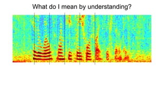 What do I mean by understanding?
 