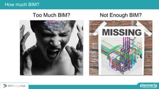 26
Not Enough BIM?Too Much BIM?
How much BIM?
 