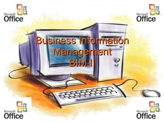 Business Information Management BIM II 