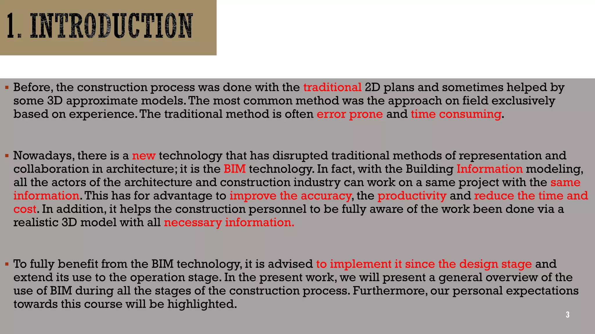 Bim and building life cycle | PPTX