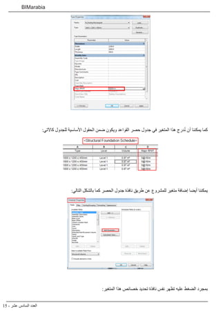 15 - ‫عشر‬ ‫السادس‬ ‫العدد‬
BIMarabia
:‫كاآلتي‬ ‫للجدول‬ ‫األساسية‬ ‫الحقول‬ ‫ضمن‬ ‫ويكون‬ ‫القواعد‬ ‫حصر‬ ‫جدول‬ ‫في‬ ‫المتغير‬ ‫هذا‬ ‫درج‬ُ‫ن‬ ‫أن‬ ‫يمكننا‬ ‫كما‬
:‫التالي‬ ‫بالشكل‬ ‫كما‬ ‫الحصر‬ ‫جدول‬ ‫نافذة‬ ‫طريق‬ ‫عن‬ ‫للمشروع‬ ‫متغير‬ ‫إضافة‬ ‫أيضا‬ ‫يمكننا‬
:‫المتغير‬ ‫هذا‬ ‫خصائص‬ ‫تحديد‬ ‫نافذة‬ ‫نفس‬ ‫تظهر‬ ‫عليه‬ ‫الضغط‬ ‫بمجرد‬
 