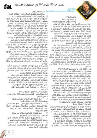 5
‫الهندسية‬ ‫المشروعات‬ ‫في‬ IFC ‫الـ‬ ‫مع‬ BIM ‫الـ‬ ‫تكامل‬
:IFC ‫الـ‬ ‫هو‬ ‫ما‬
AEC ‫الـ‬ ‫مشاريع‬ ‫إن‬
(Architecture, Engineering
‫هائل‬ ‫كم‬ ‫ذات‬ ‫مشاريع‬ ‫هي‬ )and Construction
‫تقوم‬ ‫أنظمة‬ ‫عدة‬ ‫بين‬ ‫المشتركة‬ ‫المعلومات‬ ‫من‬
‫و‬ ‫الكهربائية‬ ‫و‬ ‫الميكانيكية‬ ‫و‬ ‫(اإلنشائية‬ ‫ذلك‬ ‫بعمل‬
‫مراحلها‬ ‫ضمن‬ ‫تحتوي‬ ‫المشاريع‬ ‫هذه‬ ‫أن‬ ‫كما‬ )‫غيرها‬
‫كمية‬ )‫الخ‬ .. ‫صيانة‬ ‫و‬ ‫تسليم‬ ‫و‬ ‫تنفيذ‬ ‫و‬ ‫(تخطيط‬
‫إلى‬ ‫بمجملها‬ ‫تؤدي‬ ‫التي‬ ‫التفصيالت‬ ‫من‬ ‫هائلة‬
‫متكامل‬ ‫مشروع‬ ‫تقديم‬ ‫و‬ ‫الهندسي‬ ‫العمل‬ ‫تكامل‬
‫من‬ ‫مناص‬ ‫ال‬ ‫التي‬ ‫األخطاء‬ ‫من‬ ‫اإلمكان‬ ‫قدر‬ ‫الحد‬ ‫مع‬
.‫المشاريع‬ ‫هذه‬ ‫مثل‬ ‫في‬ ‫حدوثها‬
‫لتداول‬ ‫مشتركة‬ ‫لغة‬ ‫وجود‬ ‫ذلك‬ ‫لتحقيق‬ ‫ينبغي‬
‫هذه‬ ‫على‬ ‫القائمة‬ ‫المختلفة‬ ‫األنظمة‬ ‫بين‬ ‫البيانات‬
‫قدر‬ ً‫ا‬‫معياري‬ ‫المعطيات‬ ‫تداول‬ ‫يكون‬ ‫بحيث‬ ‫المشاريع‬
‫شركات‬ ‫تكون‬ ‫ما‬ ً‫ا‬‫(غالب‬ ‫الشركات‬ ‫أن‬ ‫بحيث‬ ‫اإلمكان‬
‫قادرة‬ )‫المشروع‬ ‫نفس‬ ‫على‬ ‫العمل‬ ‫يجمعها‬ ‫مختلفة‬
‫بشكل‬ ‫بينها‬ ‫فيما‬ ً‫ا‬‫ذهاب‬ ‫و‬ ‫جيئة‬ ‫المعطيات‬ ‫تبادل‬ ‫على‬
‫و‬ ‫بذاته‬ ‫بنظام‬ ‫أو‬ ‫بذاتها‬ ‫بشركة‬ ‫يتعلق‬ ‫ال‬ ‫معياري‬
‫في‬ ً‫إجماال‬ ‫لتسهم‬ ‫اإلمكان‬ ‫قدر‬ ‫معيارية‬ ‫تكون‬ ‫إنما‬
‫قدر‬ ‫قليلة‬ ‫ثغرات‬ ‫و‬ ‫أخطاء‬ ‫ذو‬ ‫متكامل‬ ‫مشروع‬ ‫تقديم‬
.‫اإلمكان‬
IFC (Industry ‫يسمى‬ ‫ما‬ ‫هي‬ ‫اللغة‬ ‫هذه‬
ً‫ا‬‫نوع‬ ‫معبرة‬ ‫تسمية‬ ‫هي‬ ‫و‬ )Foundation Classes
‫كما‬ ‫قواعد‬ ‫أو‬ Foundation ‫مشتركة‬ ‫أسس‬ ‫عن‬ ‫ما‬
‫قواعد‬ ‫استخدام‬ ‫مجرد‬ ‫لكن‬ ‫و‬ .‫عليها‬ ‫نطلق‬ ‫أن‬ ‫يمكن‬
‫القواعد‬ ‫من‬ ‫بحر‬ ‫ضمن‬ ً‫متكامال‬ ً‫عمال‬ ‫يعتبر‬ ‫ال‬ ‫جافة‬
‫المتوسط‬ ‫الهندسي‬ ‫المشروع‬ ‫ضمن‬ ‫المتغيرات‬ ‫و‬
‫تقوم‬ ‫منصة‬ ‫وجود‬ ‫من‬ ‫ينبغي‬ ‫لذلك‬ ‫و‬ ‫التعقيد‬
‫و‬ ‫المستخدم‬ ‫إلى‬ ‫تقديمها‬ ‫و‬ ‫القواعد‬ ‫هذه‬ ‫بفهم‬
‫هي‬ ‫المنصة‬ ‫هذه‬ ‫و‬ ‫المشروعات‬ ‫هذه‬ ‫على‬ ‫القائم‬
‫المشاريع‬ ‫في‬ ‫بها‬ ‫العمل‬ ‫يتم‬ ‫التي‬ BIM ‫الـ‬ ‫أنظمة‬
‫ما‬ ‫لألسف‬ ‫أنه‬ ‫(حيث‬ ‫التعقيد‬ ‫بالغة‬ ‫و‬ ‫متوسطة‬
‫على‬ ‫تعمل‬ ‫التي‬ ‫المكاتب‬ ‫أصحاب‬ ‫المهندسون‬ ‫زال‬
ً‫إجماال‬ ‫يسمى‬ ‫ما‬ ‫أو‬ ‫البسيطة‬ ‫السكنية‬ ‫المشروعات‬
ً‫ا‬‫واسع‬ BIM ‫الـ‬ ‫استخدام‬ ‫يعتبرون‬ Sole Practitioners
.)‫الصغيرة‬ ‫المشروعات‬ ‫تلك‬ ‫مثل‬ ‫على‬ ً‫ا‬‫جد‬
:Build SMART ‫الـ‬ ‫هو‬ ‫ما‬
‫الهائل‬ ‫بالكم‬ ‫يوحي‬ ‫أن‬ ‫يمكن‬ ‫سبق‬ ‫ما‬ ‫قراءة‬ ‫مجرد‬ ‫إن‬
‫وضعها‬ ‫سيتم‬ ‫التي‬ ‫المواصفات‬ ‫من‬ ‫توقعه‬ ‫الممكن‬
‫لكن‬ ‫و‬ .‫حجمه‬ ‫عن‬ ‫النظر‬ ‫بغض‬ ‫الواحد‬ ‫المشروع‬ ‫ضمن‬
‫تبادل‬ ‫إلى‬ ‫مضطرون‬ ‫أننا‬ ‫بحكم‬ ‫منه‬ ‫مفروغ‬ ‫ذلك‬
‫سنعمل‬ ‫التي‬ ‫المختلفة‬ ‫األنظمة‬ ‫بين‬ ‫المعلومات‬
‫و‬ ‫إنشائية‬ :ً‫ا‬‫آنف‬ ‫ذكرنا‬ ‫(كما‬ ‫المشروع‬ ‫في‬ ‫عليها‬
‫و‬ ‫كهربائية‬ ‫و‬ ‫تصميمية‬ ‫معمارية‬ ‫و‬ ‫ميكانيكية‬
‫نتكلم‬ ‫عندما‬ ‫هذا‬ ‫و‬ .)‫إلخ‬ ... ‫مالية‬ ‫محاسبية‬ ‫حتى‬
‫هندسي‬ ‫مكتب‬ ‫ضمن‬ ‫ما‬ ‫بلد‬ ‫في‬ ‫واحد‬ ‫مشروع‬ ‫عن‬
.‫الحجم‬ ‫متوسط‬
‫كبيرة‬ ‫شركات‬ ‫على‬ ‫الفكرة‬ ‫بتعميم‬ ‫قمنا‬ ‫فإذا‬
‫على‬ ‫بالعمل‬ ‫تقوم‬ ‫حكومية‬ ‫شركات‬ ‫أو‬ ‫الحجم‬
‫على‬ ‫تحتية‬ ‫بنى‬ ‫أو‬ ‫منشآت‬ ‫(سواء‬ ‫ضخمة‬ ‫مشروعات‬
‫من‬ ‫الهائل‬ ‫للكم‬ ‫إضافة‬ ‫سنلحظ‬ ‫فإننا‬ )‫دولة‬ ‫مستوى‬
‫الذي‬ ‫و‬ ‫آخر‬ ‫موضوع‬ ‫لدينا‬ ‫سيكون‬ ‫فإنه‬ ‫المواصفات‬
‫العمل‬ ‫يتم‬ ‫عندما‬ ‫أنه‬ ‫أي‬ .‫العمل‬ ‫في‬ ‫المعيارية‬ ‫هو‬
‫من‬ ‫أكثر‬ ‫و‬ ‫مكتب‬ ‫من‬ ‫أكثر‬ ‫قبل‬ ‫من‬ ‫مشروع‬ ‫على‬
‫على‬ ‫باالتفاق‬ ‫القيام‬ ‫الواجب‬ ‫من‬ ‫سيكون‬ ‫فإنه‬ ‫هيئة‬
‫قبل‬ ‫من‬ ‫المشروع‬ ‫في‬ ‫بها‬ ‫عمل‬ُ‫سي‬ ‫التي‬ ‫المواصفات‬
.‫المكاتب‬ ‫أو‬ ‫الشركات‬ ‫أو‬ ‫الهيئات‬ ‫تلك‬ ‫جميع‬
‫تعتبر‬ ‫التي‬ ‫و‬ Building SMART ‫فكرة‬ ‫بزغت‬ ‫هنا‬ ‫من‬ ‫و‬
‫و‬ ‫المباني‬ ‫لمواصفات‬ ‫األوربية‬ ‫البالد‬ ‫في‬ ً‫ا‬‫مرجع‬
‫و‬ )www.buildingsmart-tech.org( ‫البناء‬ ‫عمليات‬
‫هيئة‬ ‫أو‬ ‫نقابة‬ ‫أو‬ ‫دولة‬ ‫تملكه‬ ‫ال‬ ‫حكومي‬ ‫موقع‬ ‫هو‬
‫متعددة‬ ‫لجان‬ ‫من‬ ‫نتاج‬ ‫هو‬ ‫إنما‬ ‫و‬ ‫معينة‬ ‫مواصفات‬
‫تقوم‬ ‫مختلفة‬ ‫عمل‬ ‫طبائع‬ ‫و‬ ‫حكومات‬ ‫و‬ ‫دول‬ ‫من‬
‫كونها‬ ‫الواجب‬ ‫المواصفات‬ ‫تحسين‬ ‫و‬ ‫تقويم‬ ‫و‬ ‫بوضع‬
‫أو‬ ‫المشاريع‬ ‫بحسب‬ ‫إما‬ ‫المنشآت‬ ‫و‬ ‫المباني‬ ‫في‬
‫من‬ ‫متوافقة‬ ‫لتكون‬ ‫المنشآت‬ ‫تلك‬ ‫طبيعة‬ ‫بحسب‬
‫للمباني‬ ‫المعيارية‬ ‫المواصفات‬ ‫مع‬ ‫المواصفات‬ ‫حيث‬
‫منشآ‬ ‫ذو‬ ‫الموقع‬ ‫بحكم‬ )‫األقل‬ ‫على‬ ً‫ا‬‫أوربي‬ ‫(أو‬ ً‫ا‬‫عالمي‬
.‫أوروبي‬
‫أنه‬ ‫إال‬ ‫األمريكية‬ ‫المتحدة‬ ‫الواليات‬ ‫على‬ ‫ذلك‬ ‫يسري‬
‫في‬ ‫لألبنية‬ ‫المواصفات‬ ‫لوضع‬ ‫واحدة‬ ‫هيئة‬ ‫يوجد‬ ‫ال‬
‫تعنى‬ ‫شركات‬ ‫عدة‬ ‫و‬ ‫هيئات‬ ‫عدة‬ ‫هي‬ ‫إنما‬ ‫و‬ ‫أمريكا‬
.‫معيارية‬ ‫جعلها‬ ‫و‬ ‫المواصفات‬ ‫بوضع‬
‫الحتوائه‬ ‫إضافة‬ Building Smart ‫موقع‬ ‫يساعد‬
‫إعطاء‬ ‫على‬ ً‫ا‬‫قادر‬ ‫بكونه‬ ‫المعيارية‬ ‫المواصفات‬ ‫على‬
‫أو‬ ‫المواصفات‬ ‫تلك‬ ‫تحقق‬ ‫التي‬ ‫للمباني‬ ‫شهادات‬
‫العاملة‬ ‫الشركات‬ ‫و‬ ‫المكاتب‬ ‫مساعدة‬ ‫األقل‬ ‫على‬
‫الشهادات‬ ‫تلك‬ ‫إلى‬ ‫بالوصول‬ ‫المشاريع‬ ‫على‬
‫تلك‬ ‫ضمن‬ ‫مثلى‬ ‫جودة‬ ‫لتحقيق‬ certificates
.‫المباني‬
:BIM ‫الـ‬ ‫أنظمة‬ ‫ضمن‬ IFC ‫الـ‬ ‫تطبيقات‬
‫على‬ ‫تكون‬ BIM ‫أنظمة‬ ‫مع‬ ‫للعمل‬ ‫المثلى‬ ‫الطريقة‬
:‫التالي‬ ‫النسق‬
‫ضمن‬ ‫القياسية‬ ‫المواصفات‬ ‫بحفظ‬ ‫قم‬ 	.1
‫عليها‬ ‫تعمل‬ ‫التي‬ BIM ‫الـ‬ ‫منظومة‬
‫ضمن‬ ‫معه‬ ‫تعمل‬ ‫الذي‬ ‫الفريق‬ ‫باستشارة‬ ‫قم‬ 	.2
)‫الخ‬ ... ‫كهربائي‬ ,‫ميكانيكي‬ ,‫(إنشائي‬ ‫المشروع‬ ‫هذا‬
‫وجودها‬ ‫جدوى‬ ‫و‬ ‫المواصفات‬ ‫تلك‬ ‫فحوى‬ ‫على‬
‫المشروع‬ ‫ضمن‬
‫يخدم‬ ‫بما‬ ‫المواصفات‬ ‫تلك‬ ‫بتعديل‬ ‫قم‬ 	.3
‫المشروع‬ ‫في‬ ‫العمل‬ ‫جودة‬ ‫تحسين‬
‫على‬ ‫المواصفات‬ ‫تلك‬ ‫تعميم‬ ‫و‬ ‫بتطبيق‬ ‫قم‬ 	.4
‫العمل‬ ‫في‬ ‫الموجودة‬ ‫اإللكترونية‬ ‫األنظمة‬ ‫جميع‬
‫و‬ ‫العمل‬ ‫أثناء‬ ‫المواصفات‬ ‫فحص‬ ‫بإعادة‬ ‫قم‬ 	.5
‫من‬ ‫التأكد‬ ‫لمجرد‬ ‫أخرى‬ ‫مشاريع‬ ‫عدة‬ ‫على‬ ‫و‬ ‫بعده‬
‫المواصفات‬ ‫تلك‬ ‫سالمة‬
‫النجار‬ ‫معاذ‬
facebook.com/groups/AC.Training
 