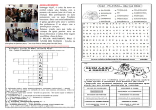 AS JOIAS DE CRISTO
Domingo 01/05, O culto da noite na
central estava uma benção, com a
presença de muitas Joias de Cristo, as
crianças. Elas participaram da Ceia
juntamente com os pais. Também
louvaram a Deus com uma linda música.
A Igreja agradece pelo amor e carinho
das professoras. E se alegra com a
presença das crianças.
Estamos orando para que todas as
crianças da igreja possam estar na
Escola Dominical e Cultos. Pais tragam
seus filhos à Casa de Deus.
O MELHOR INVESTIMENTO PARA O
FUTURO DOS FILHOS/AS – Cria-los na
disciplina do Senhor Jesus. E inculcar-lhes o amor pela Obra de Deus.
===============================================================
www.pinterest.com
 