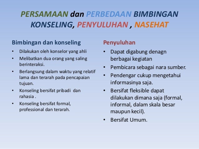 Perbedaan Bimbingan Dan Konseling Menurut Para Ahli Tips