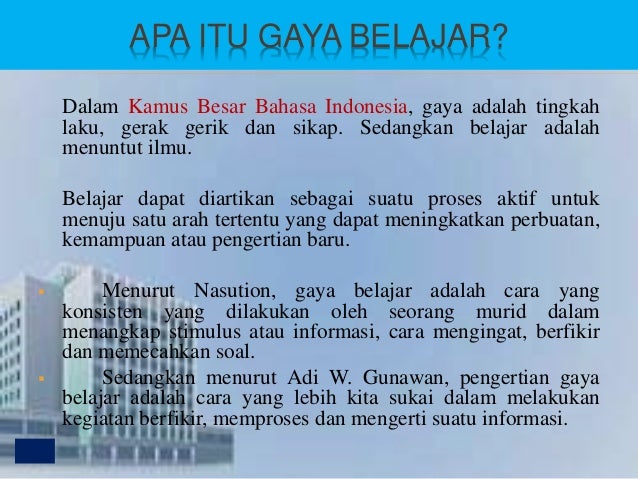 Power Point Gaya Belajar