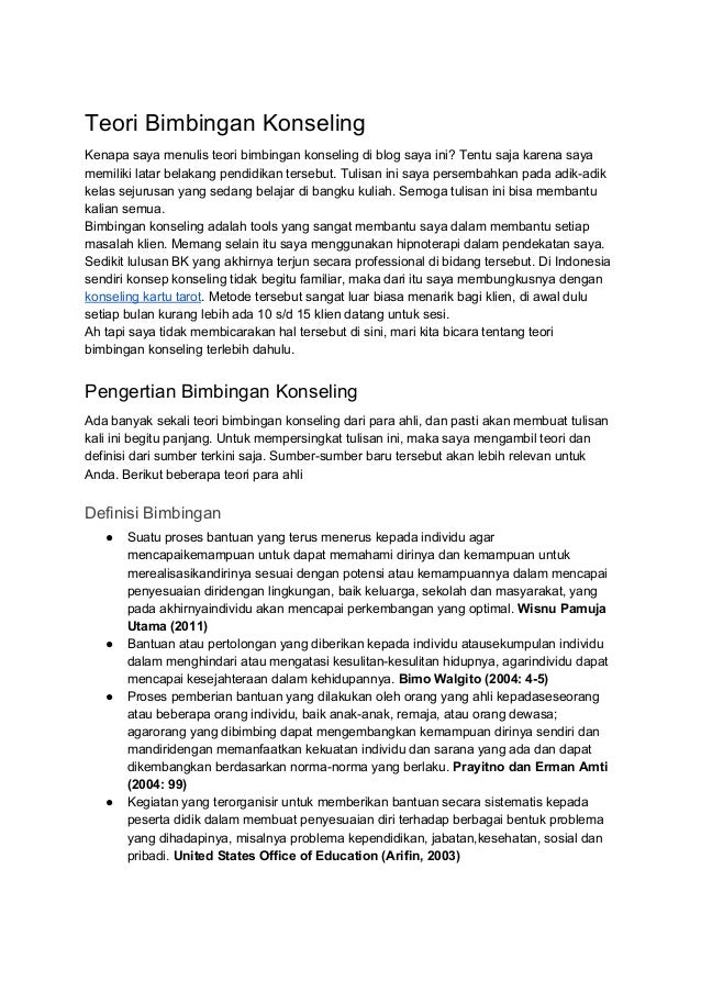 Bimbingan Konseling Definisi Fungsi Tujuan Asas Prinsip Kode E