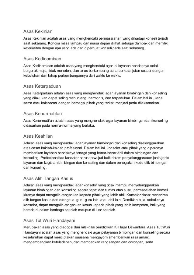 Bimbingan Konseling Definisi Fungsi Tujuan Asas Prinsip Kode E