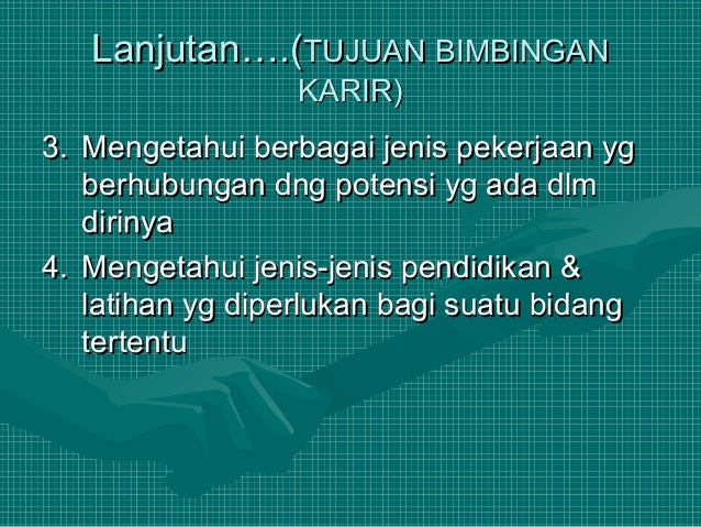 Tujuan Bimbingan Karir Di Sd