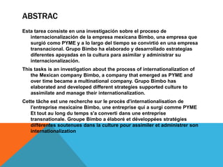Bimbo internalization process | PPTX