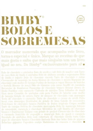 Livro Bimby - Bolos e Sobremesas