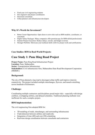 BIM Course for Civil Engineers_ Learn the Future of Construction | PDF