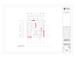 UP
1 3 5 6 8 10
A
B
D
F
H
42 97
C
G
E
A1
2000 2000 2000 2000 2000
10000
10000
1500250020004000
SD1 SD1 SD1 SD1
D1
D2
D1
W1
NO. DESCRIPTION DATE
Project Number
Date
Drawn By
Checked By
Scale
BLD62403
BUILDING INFORMATION MODELING
HOUSE IN
PRIBYLOVO
2B
30/5/2017
KYM
KA
1 : 50
A105
GROUND FLOOR
PLAN PHASE
1 : 50
Ground Floor Phase
1
 