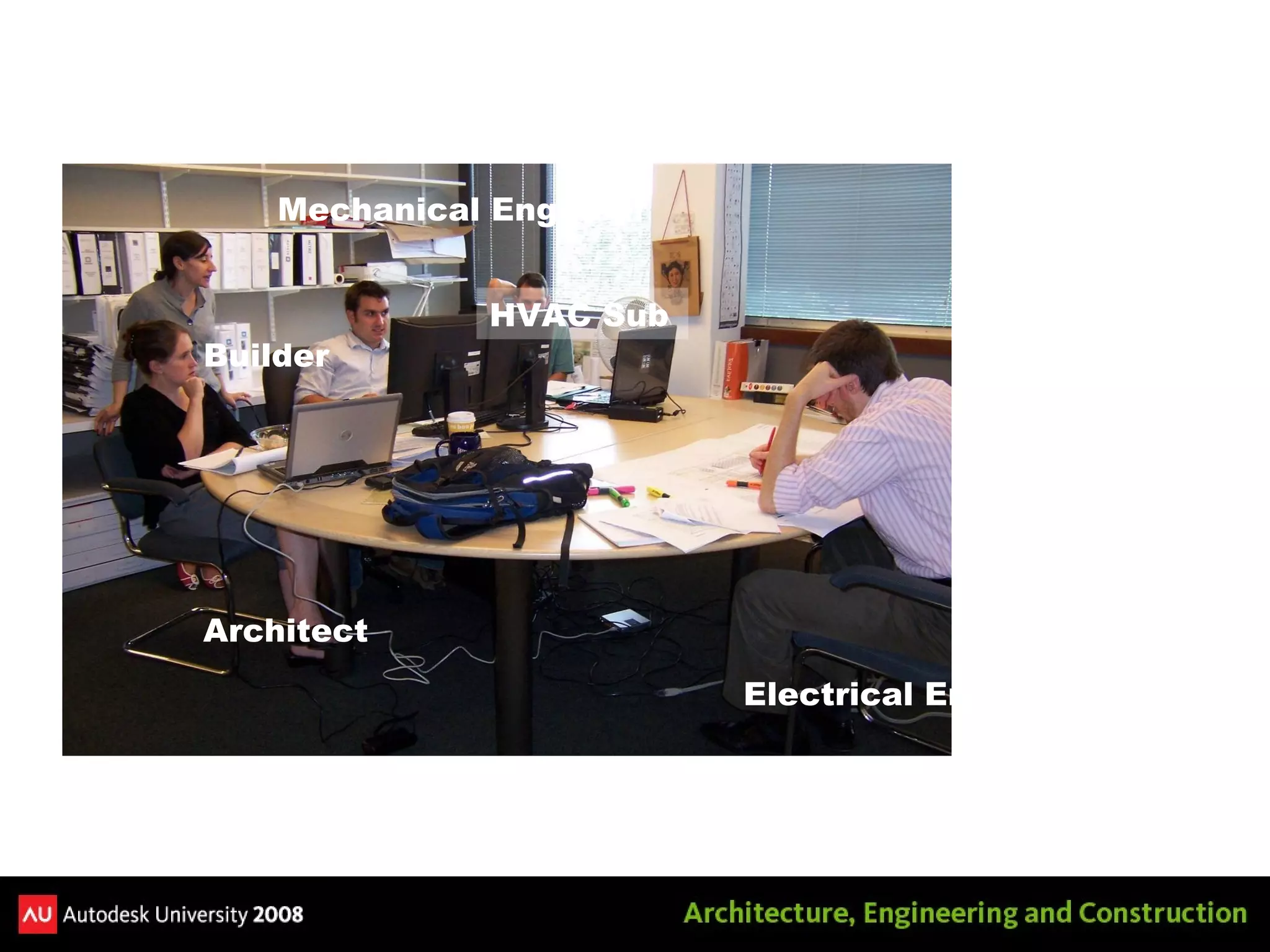 Architect Builder Mechanical Engineer HVAC Sub Electrical Engineer MEP: Co-Locating 