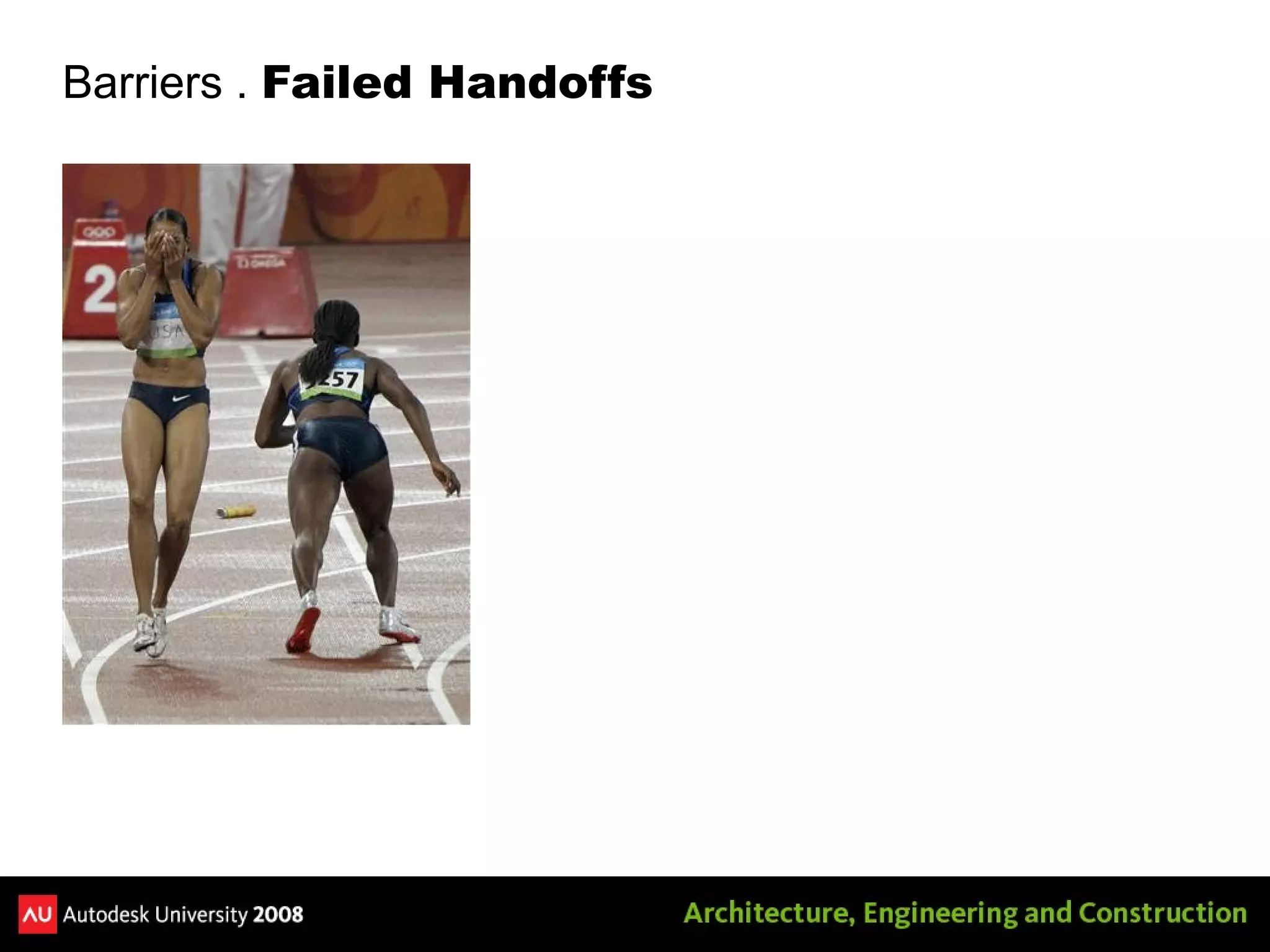 Barriers .  Failed Handoffs 