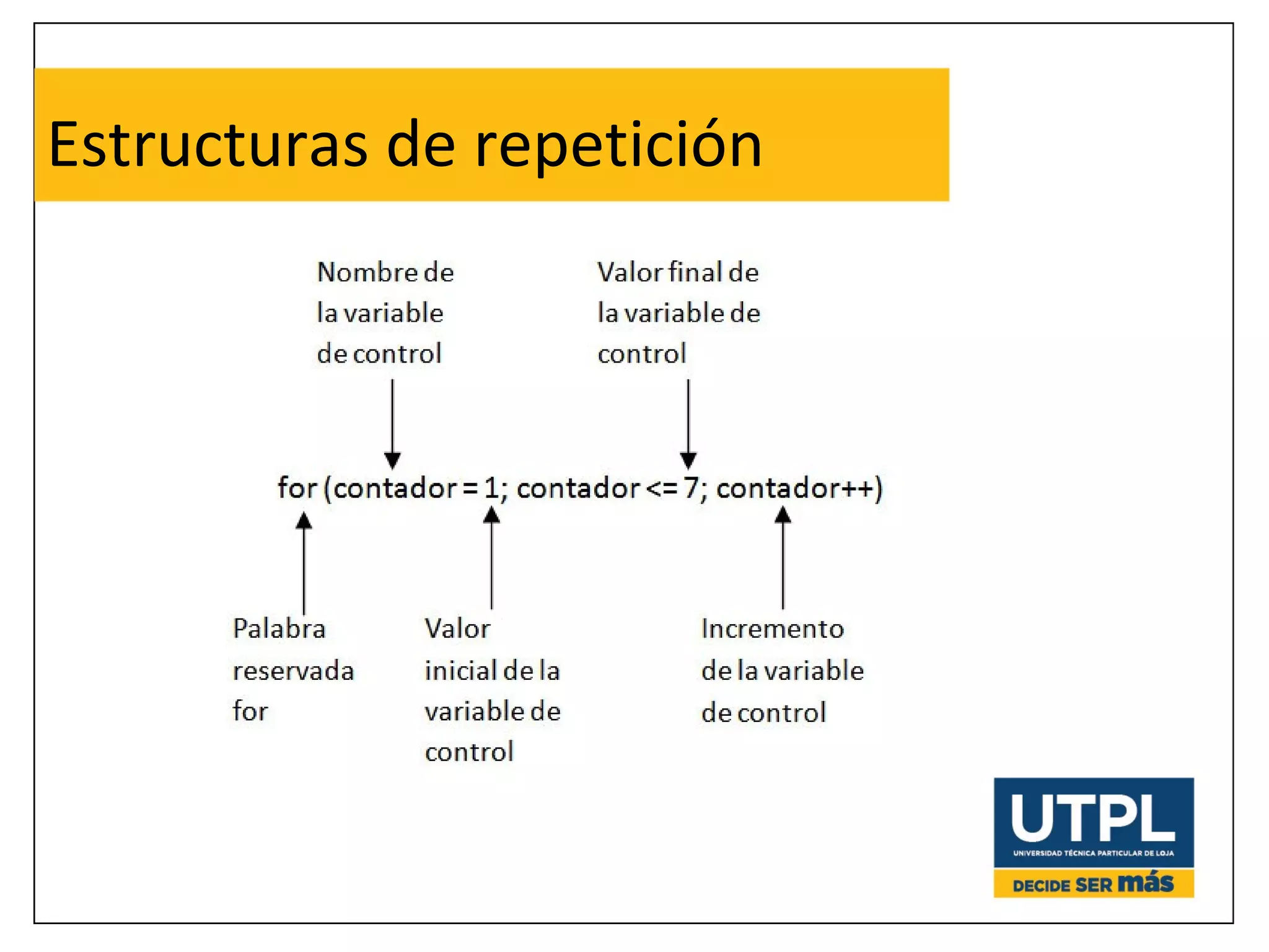 Estructuras de repetición 
 