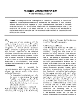Facilities Management in BIM | PDF