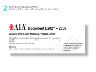 2 LEVEL OF DEVELOPMENT:
Building Information Modeling Protocol Exhibit
 