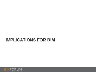 IMPLICATIONS FOR BIM
 