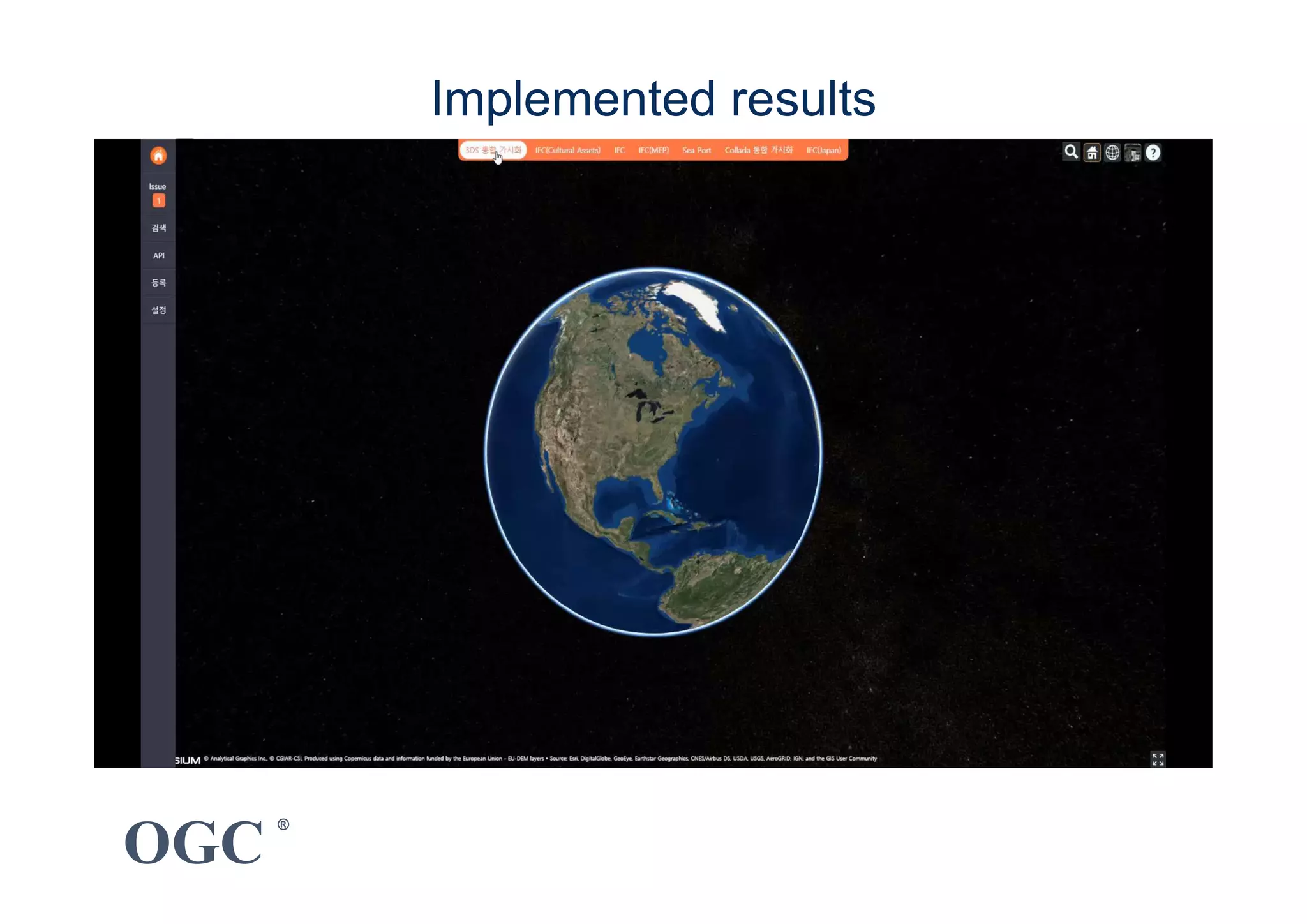 OGC
®
Implemented results
 