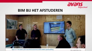 BIM BIJ HET AFSTUDEREN
Bron: scriptie Pieter en Luc
Pieter Sander
Luc
 