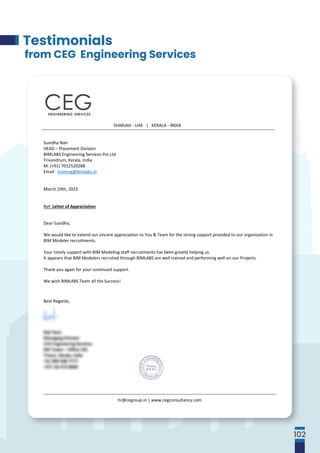Testimonials
from CEG Engineering Services
102
 
