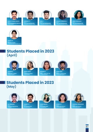Place in
NUHMAN K
KEWAUNEE LABWAY
as Design Engineer
Place in
HRIDYA VINOD
CONSTRONIVARNA
as BIM ENGINEER
Place in
PRIYANKA P
INFRA | NOVA PVT LTD
as JUNIOR ARCHITECT
Place in
EDWIN ISSAC
BIMAGE CONSULTING
as Trainee BIM Engineer
Place in
RAHUL R KUMAR MENON
CEG ENGINEERING SERVICES
as BIM ENGINEER
Place in
HARSHAD T S
TAAL TECH,BANGALORE
as GRADUATE ENGINEER TRAINEE
Place in
RINIL A
TAAL TECH,BANGALORE
as GRADUATE ENGINEER TRAINEE
Place in
SMITHA V.S
BIMLABS GLOBAL
as BIM APPLICATION ENGINEER GRADE 1
Place in
RANJINI R KRISHNAN C
TAAL TECH,BANGALORE
as GRADUATE ENGINEER TRAINEE
Place in
MEENU RAGHAVAN
TAAL TECH,BANGALORE
as GRADUATE ENGINEER TRAINEE
Place in
STANIA RESOLD
Arth Design Build
as Architect Intern
Place in
ATHIRA K P
deZEN International
as Junior BIM Engineer
Place in
THUSHARA PREMKUMAR
deZEN International
as Junior BIM Engineer
Place in
SAI KRISHNAN
Advenser Engineering
as TRAINEE
Place in
VISHNU P C
Arth Design Build
as Architect Intern
Students Placed in 2023
(April)
Students Placed in 2023
(May)
97
 