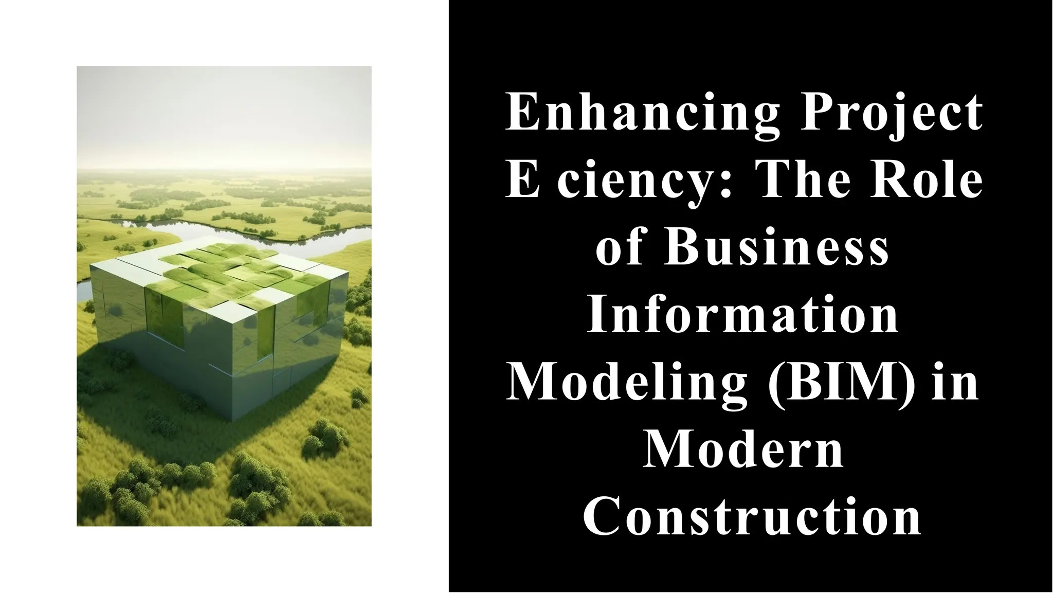 Enhancing Project
E ciency: The Role
of Business
Information
Modeling (BIM) in
Modern
Construction
 