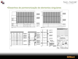 Desenhos de pormenorização de elementos singulares
 
