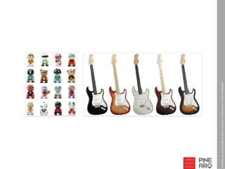 Exemplos de costumizaçãoem massa. Esquerda.: TrexiDireita.: Fender Stratocaster
 