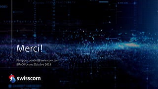 BIMO Forum 2018 - Data, Analytics & AI at Swisscom