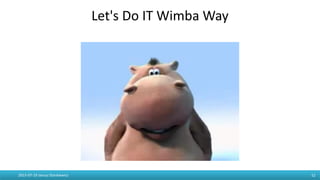 Let's Do IT Wimba Way
2015-07-19 Janusz Stankiewicz 52
 