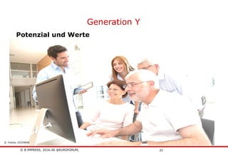 © B´IMPRESS, 2016-06 @EUROFORUM,
vertraulich/confidential
23
Generation Y
Potenzial und Werte
Q: Fotolia_32529836
 
