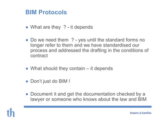BIM protocols: What are they? Do we need them? What should they contain ...