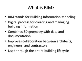 Comprehensive Introduction to Building Information Modeling (BIM) and ...