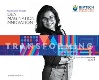 BIMTECH Information Bulletin for 2018 Admissions