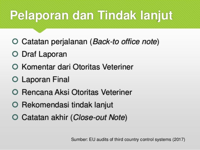 Metoda Audit Negara Dari Aspek Veteriner Dalam Kerangka Perdagangan I